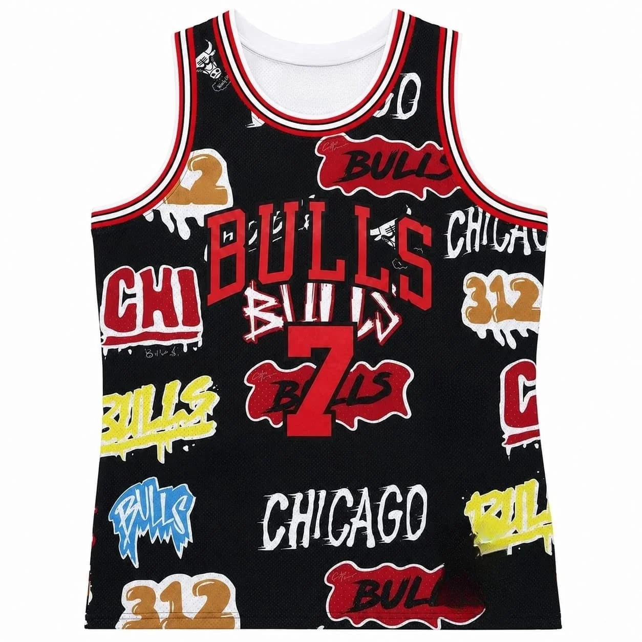 2026 New Men Chicago No.7 Basketball Jersey Sleeveless Tank Top Hip Hop Sports Vest Fan Casual Training Family Matching