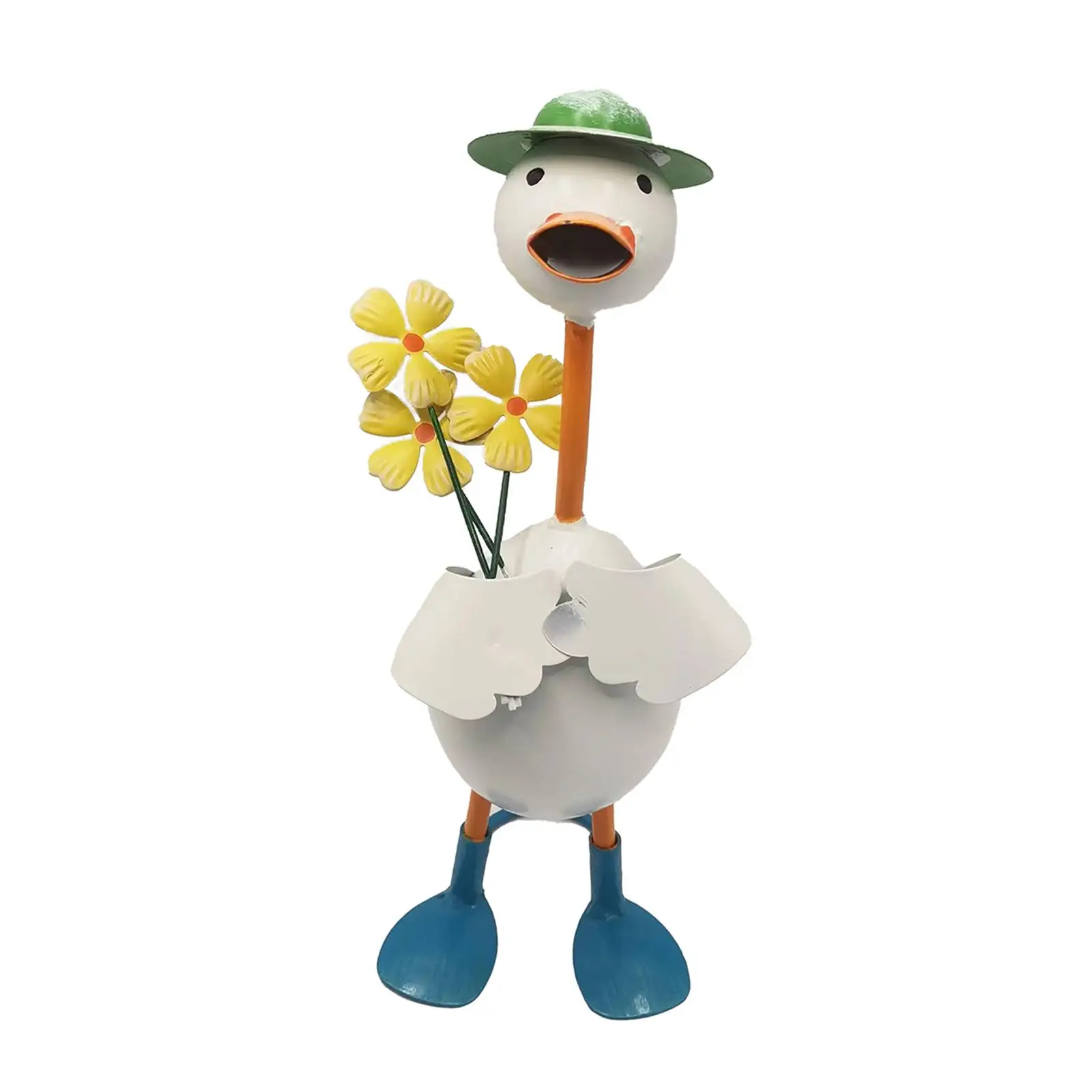 Duck Garden Statue Cute Ducks Art Decor Ornament for Fence Backyard Lawn