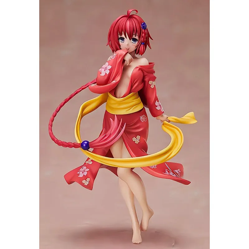 ثوب الكيمونو الياباني الأسود Kawaii أنيمي تمثال الاستحمام رداء أنيمي فتاة جميلة نموذج مجموعة صناديق