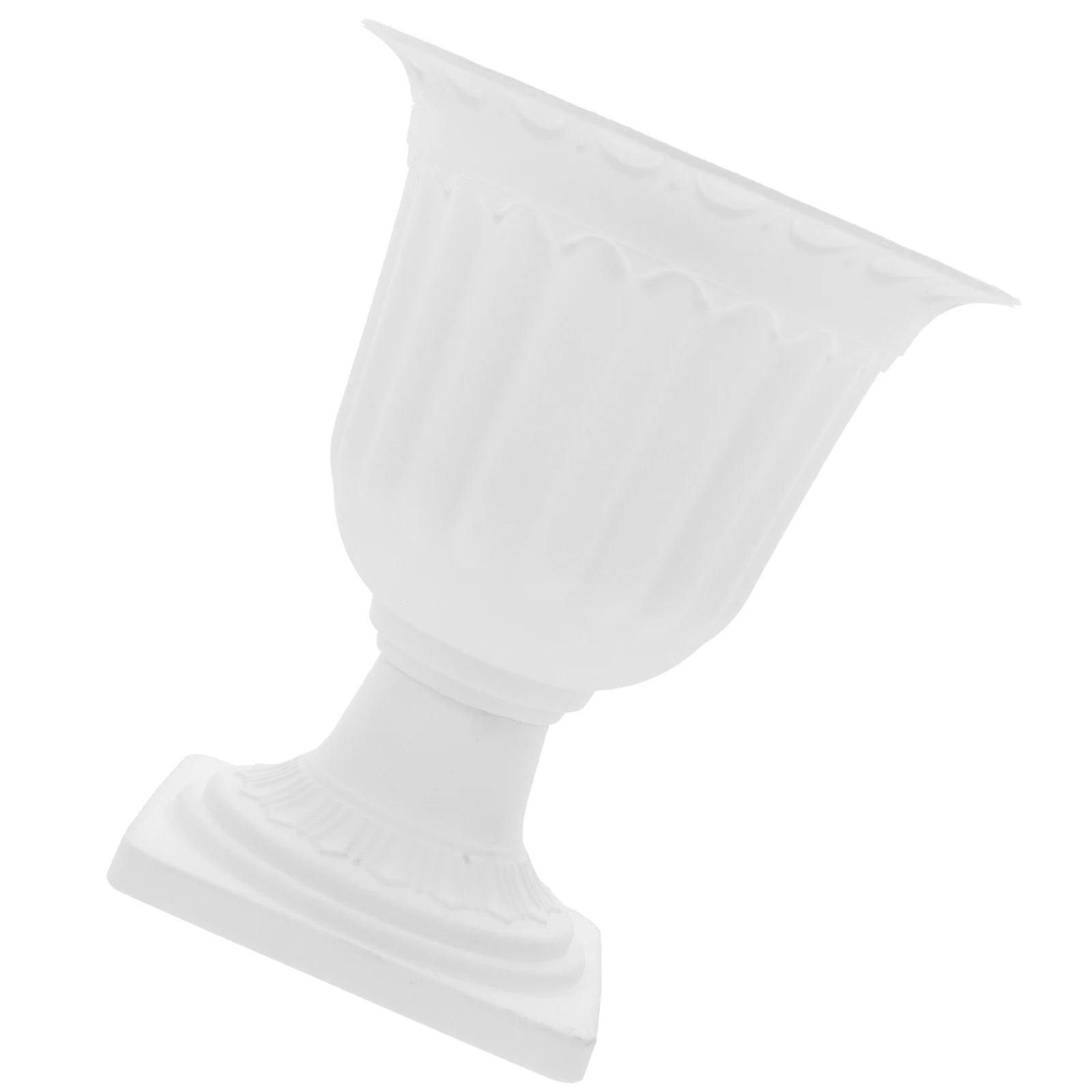

Plastic Roman Flowerpot 14x17cm White Simulated Decorative Pot for Wedding Garden Plant Container