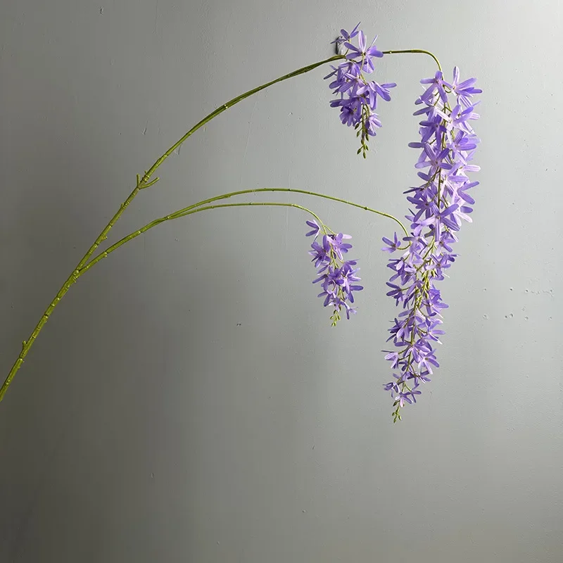 5 Stück 153cm Seiden-Hängeblumen Künstliche Glyzinien-Zweige für Festival- und Partydekoration Simulierte Gelbe Glyzinien Kunstblumen – Detail 10