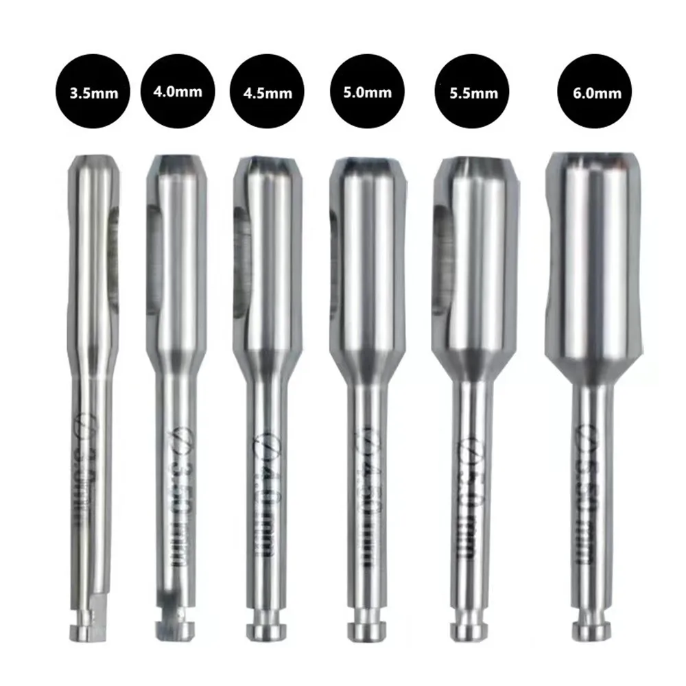 6pcs Dental Implant Trephine Bur Tissue Punch Stainless steel Planting Tools Dental Implant Tissue Punch Surgical Tools