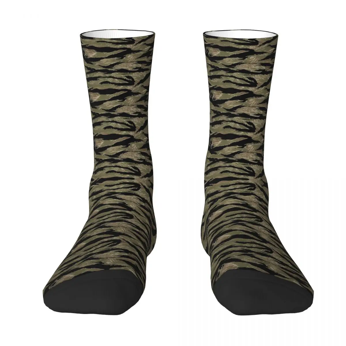 Tiger Stripe Camouflage Socks Korean Stockings Autumn Non Slip Adults Men Socks Soft Breathable Printed Skateboard Socks