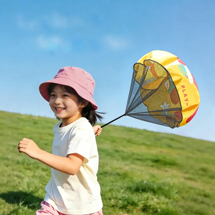 New Children Hand-launch Parachute Outdoor Sports Game Hand Throw Park Toys Airdrop Game Parent-child Interaction Outdoor Toys