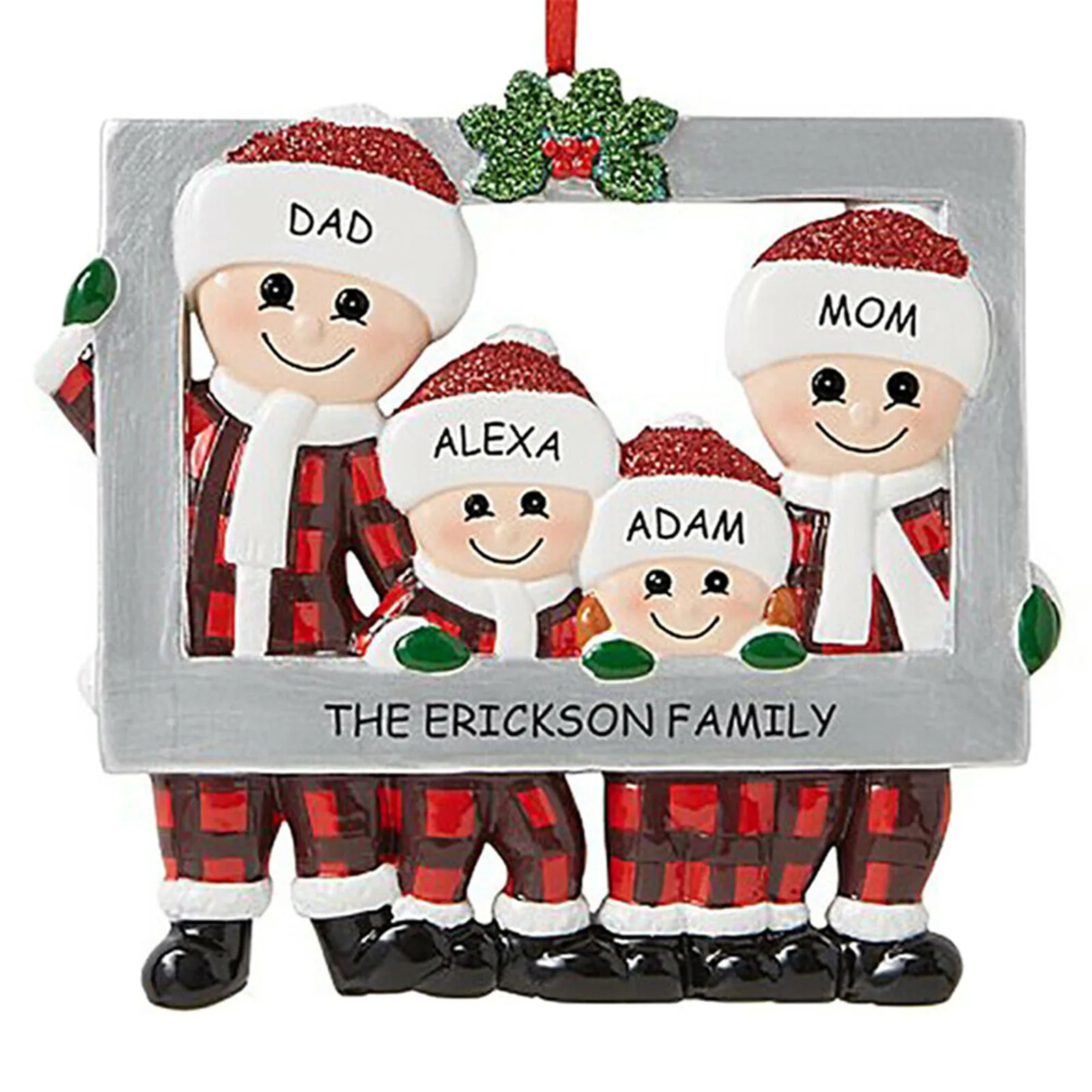 Family Members Christmas Ornament Kit Christmas Hanging Ornaments Decorations for Holiday Party