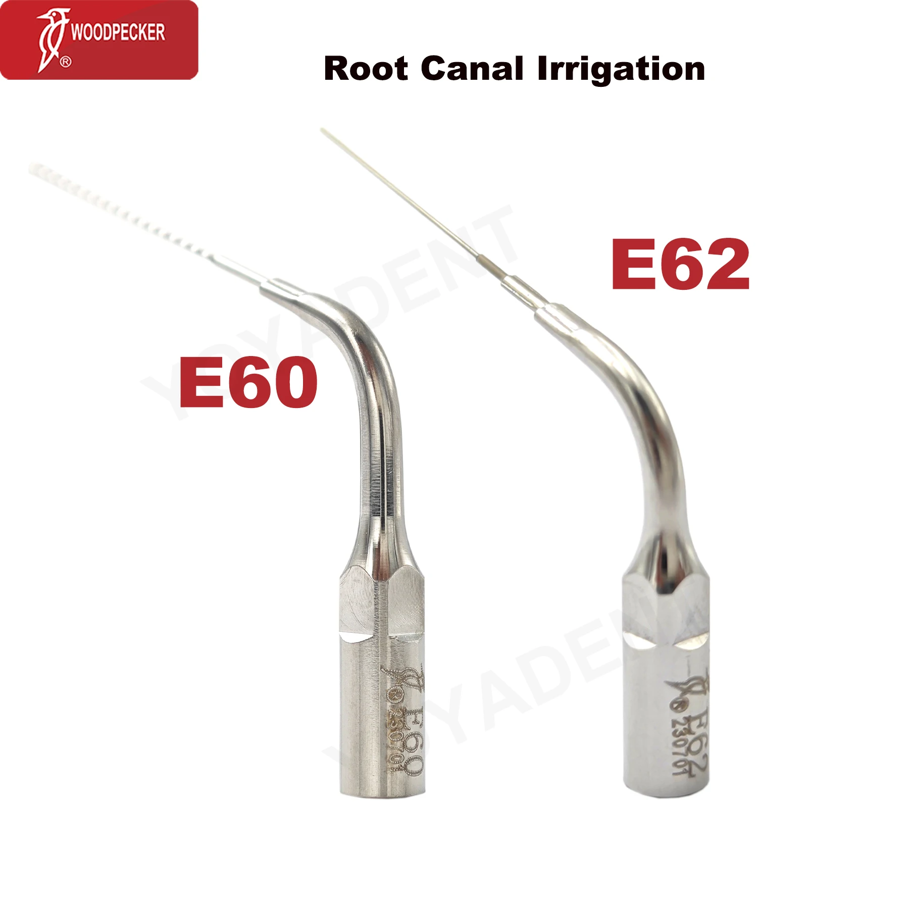 Original Woodpecker Dental Ultrasonic Scaler Tips Root Canal Irrigation E60/E62 Fit EMS UDS Scaler Handpiece Tip Dia. 0.2/0.3mm