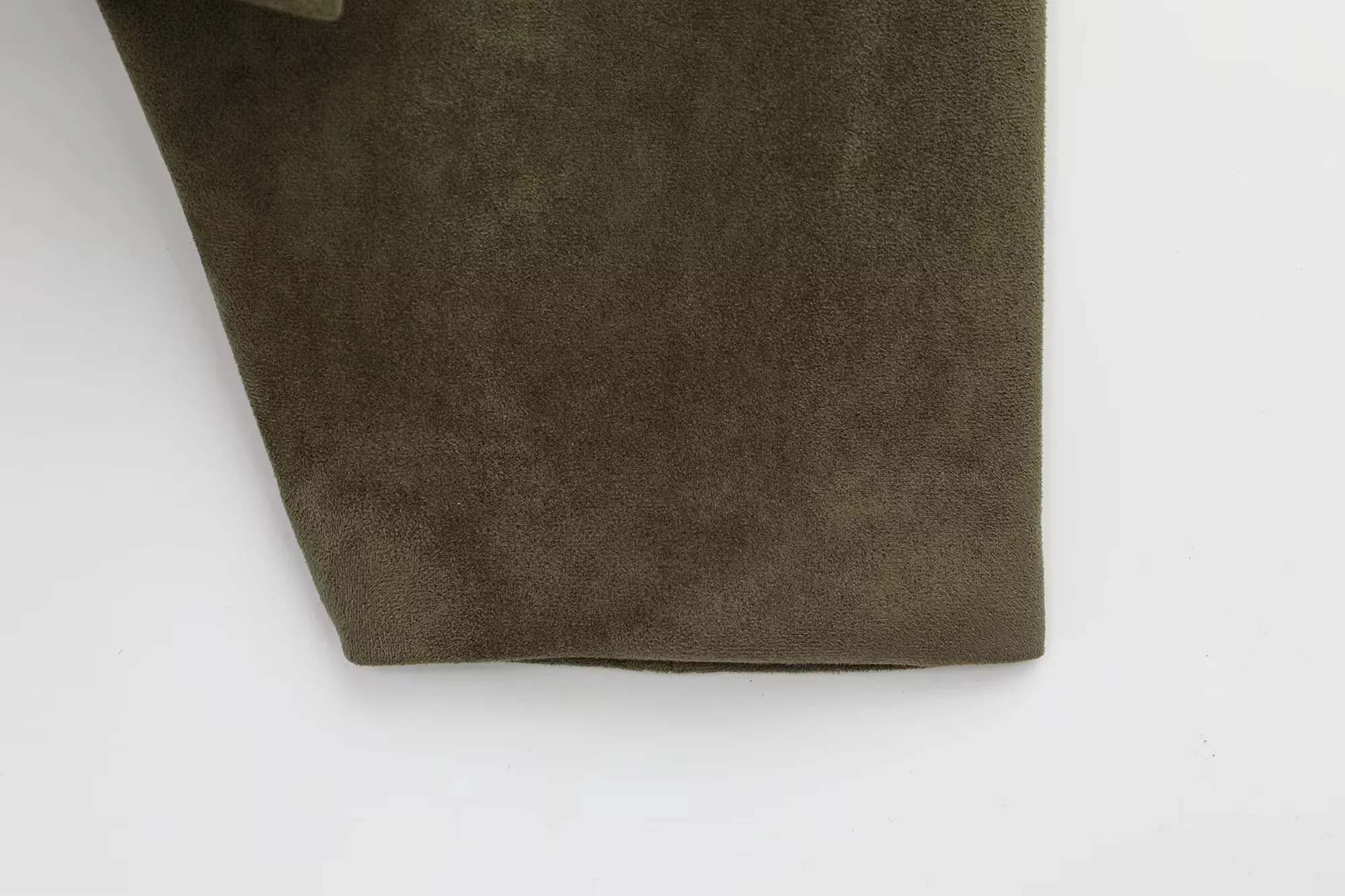 HH Damen Eleganter, einfarbiger Wildledermantel, lässig, locker geschnitten, mit Revers, langen Ärmeln und Reißverschluss, Frühling/Herbst, modische Streetwear, schick für den Alltag – Detail 7