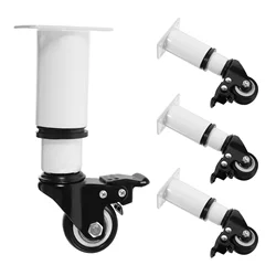 4pcs Adjustable Table Leg With Caster Wheel Cabinet Leg Furniture Leg Table Wheel