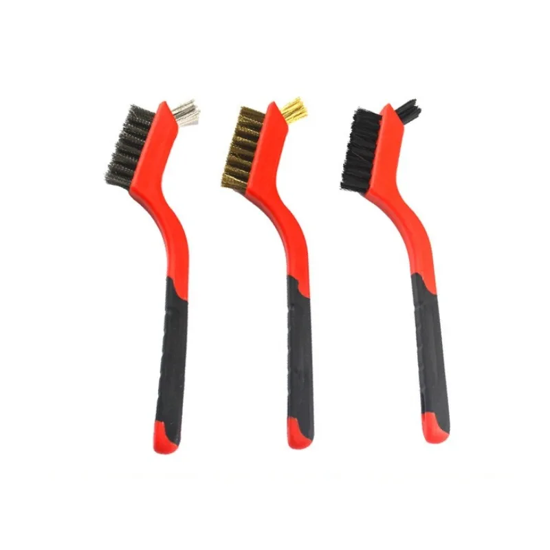 7 Inch Copper Steel Wire Brush Long Handle Hard Bristle Cleaning Brush for Home Kitchen Gap