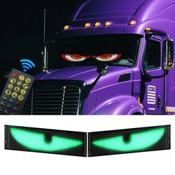1PCS Car Flexible Smart LED Display Matrix Pixel Panel Demon Eyes DIY Programmable Pattern Remote / APP Control for Car Truck