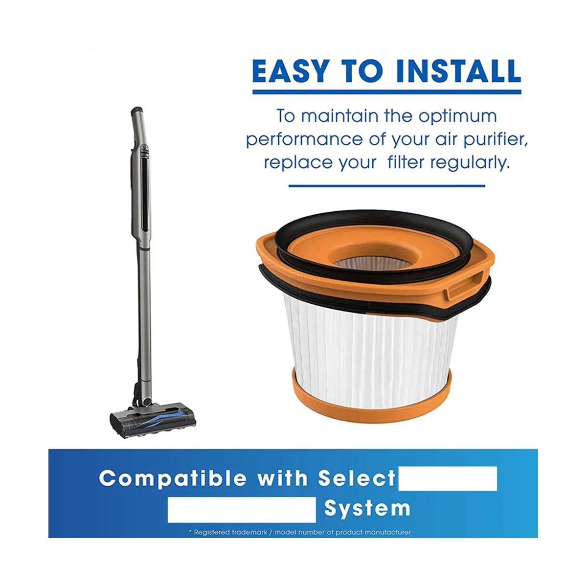 A09G-6Pcs Сменный фильтр для системы Wandvac WV360 WS620 WS630 WS632, беспроводной пылесос, по сравнению с деталью XFFWV360