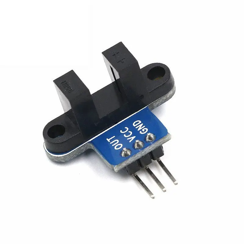 Intelligent car speed measurement module, code disc counting, speed measurement sensor, with indicator light, send test program