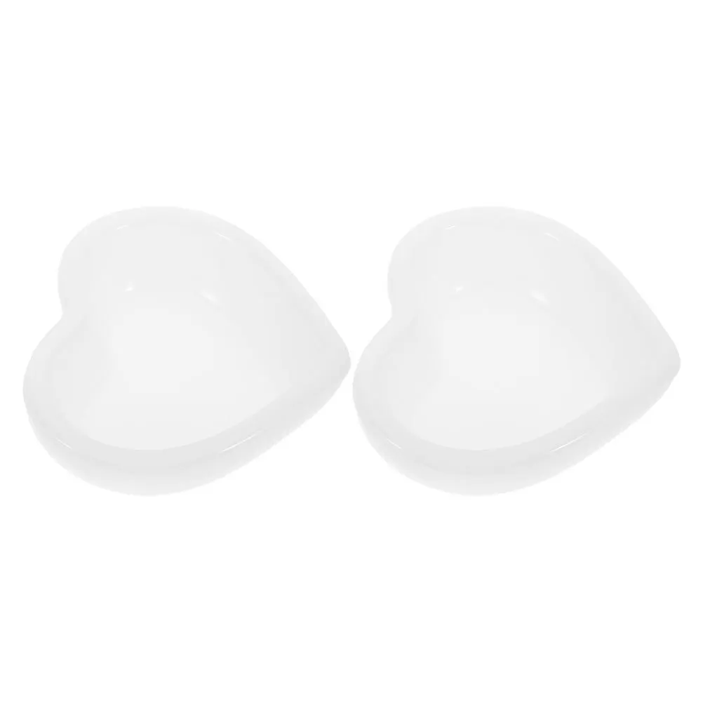 2Pcs Heart Shape Jewelry Tray Silicone Mold Durable Flexible Mold for Resin Craft Storage Dish DIY Bowls Heart Resin Molds