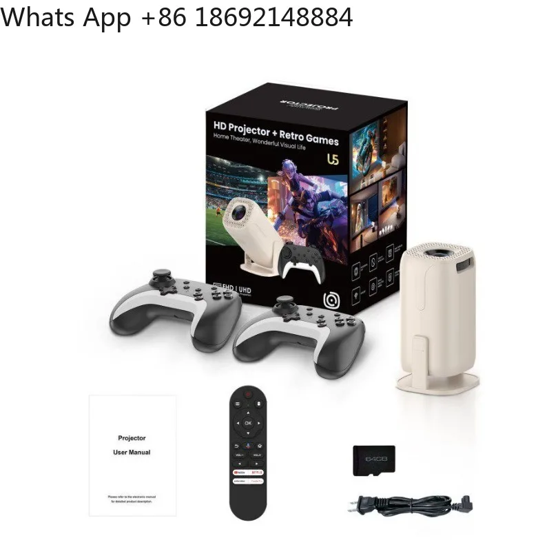 Multilingual projector LED mini high definition 30,000 game projector Android wireless same screen spot