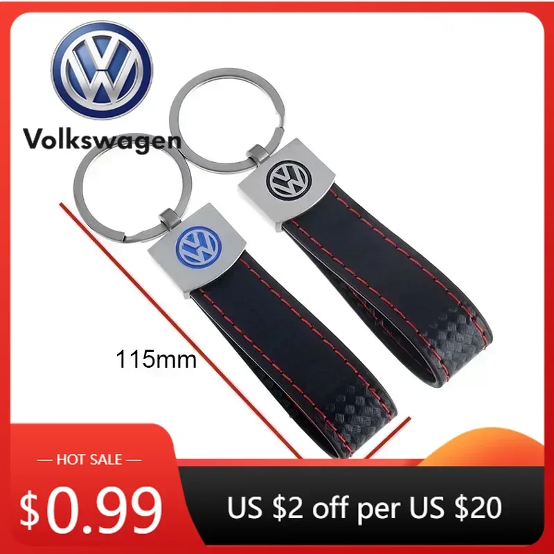 

Новый кожаный брелок для ключей с логотипом Volkswagen для Golf, Passat, Jetta, Touareg, Tiguan, Polo, Bora, Sagitar, TACQUA, Scirocco