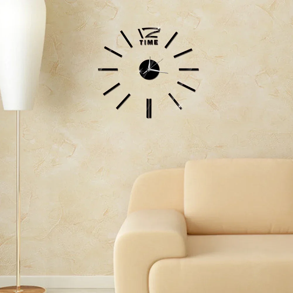 Large Three-dimensional 130cm Amazon Living Room Bedroom Clock DIY Silent Art Creativity No Punching Decoration Wall Pasting