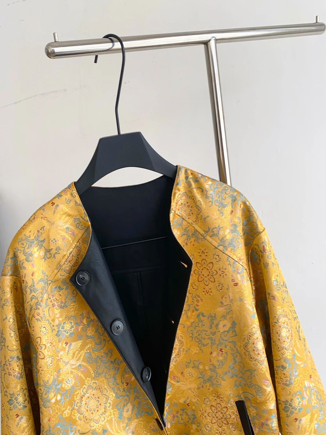 여성용 루즈핏 캐주얼 새틴 자켓 가을 겨울 빈티지 신상 중국풍 슬림 자수 아우터웨어 탑