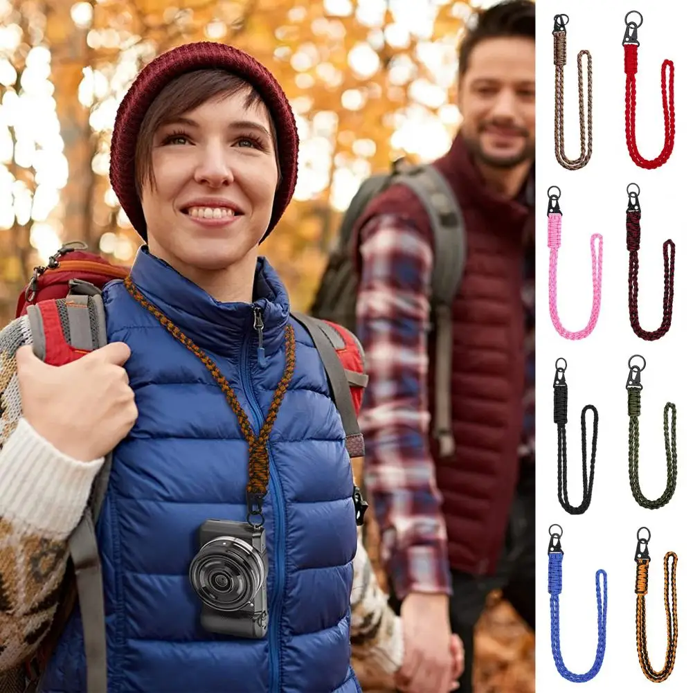Braided Lanyard For Outdoor Activities Paracords Lanyard Hanging Rope For Keychain Necklace ID Card Badge Holder Whistles Strap