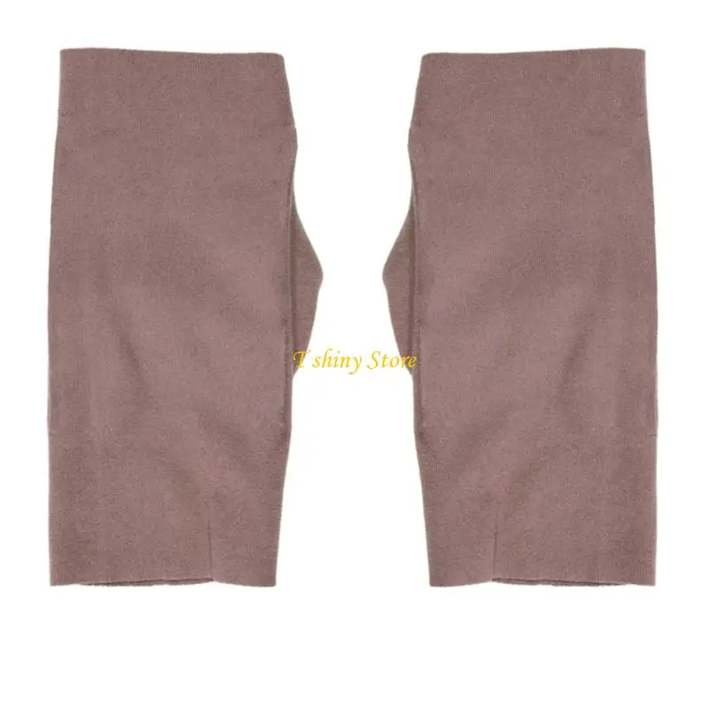 N58F Fingerless Gloves For Students Commuters Wrist Cover Open Finger Precise Tasks Phone Operation Polyester