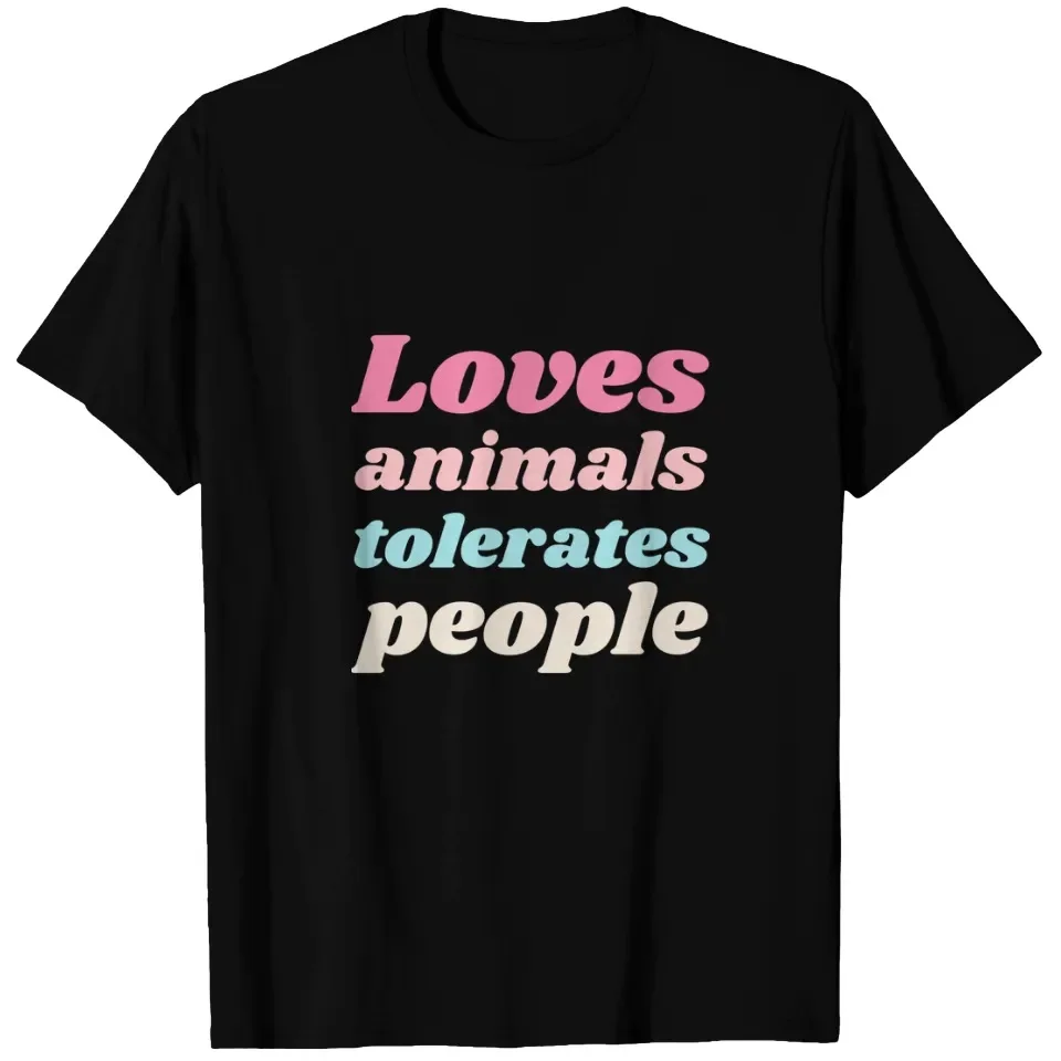 Animal Lovers and Tolerant People Call for Slogan Style Colorful Printed T-shirts Suitable for Both Men and Women