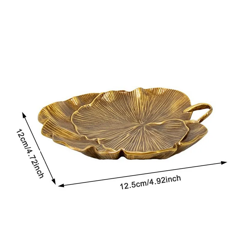 Nordic Brass Butterfly Shape Storage Plate Ornaments Living Room Bedroom Office Snacks Fruit Plate Jewelry Storage Decoration view 6