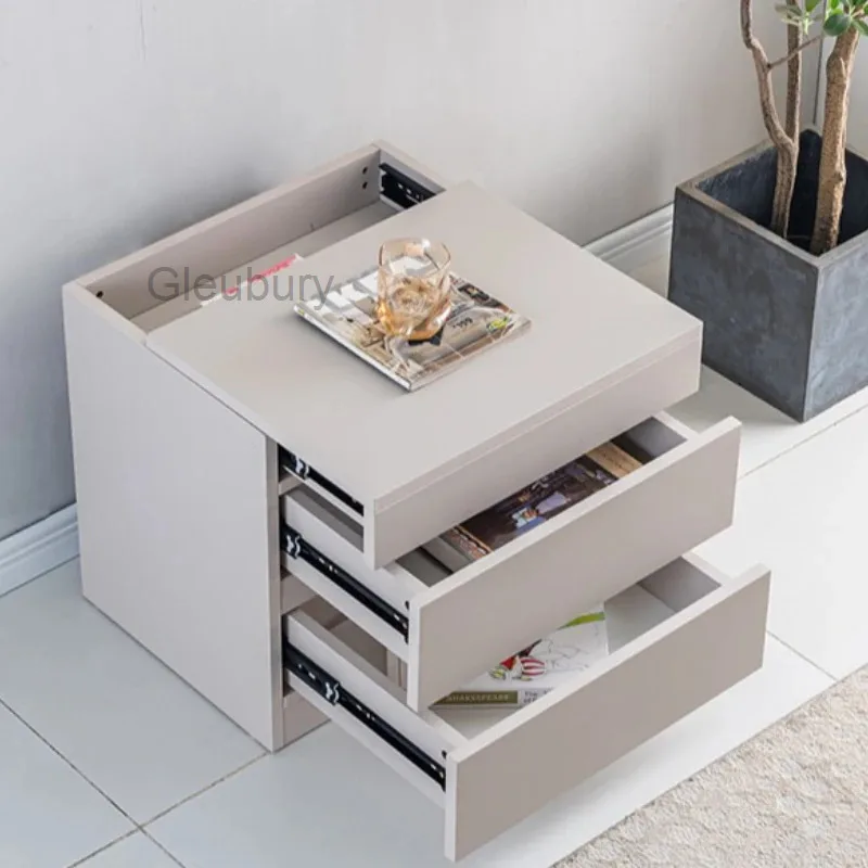 table Storage hidden invisible anti-theft compartment bedside smart Bedside table comfortable modern тумба под тв furniture