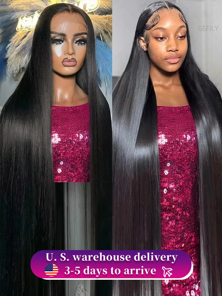 

30 40 дюймов 200 Плотность Bone Straight 13x4 HD Парик из натуральных волос на кружеве Бразильский парик из натуральных волос 13x6 Предварительно выщипанные для женщин