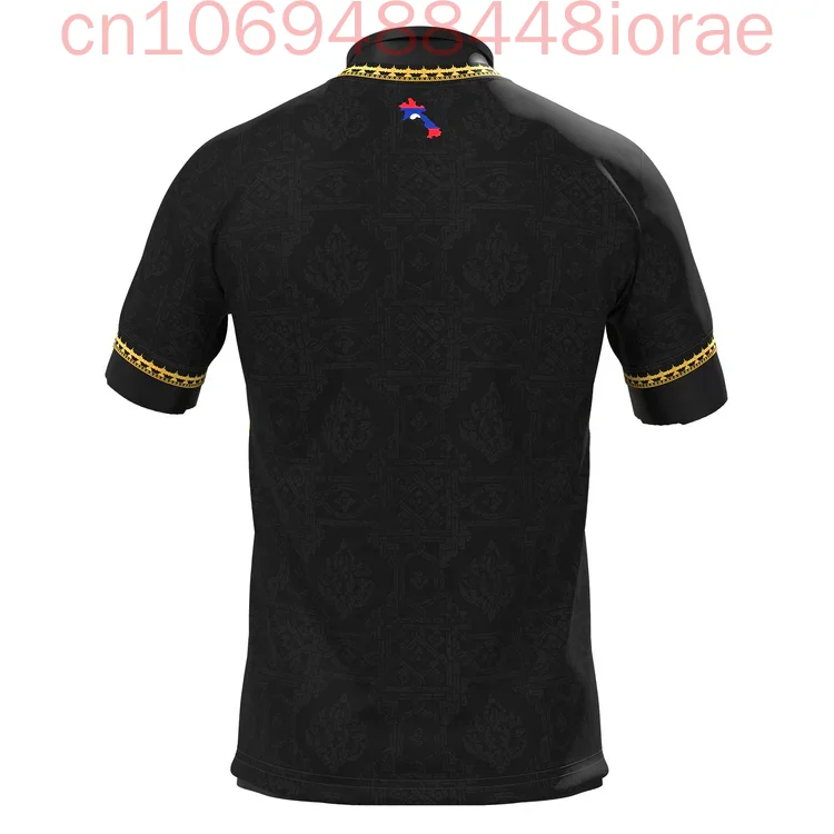 2025 مخصص لاوس العلم الشعار الوطني ثلاثية الأبعاد مطبوعة فضفاضة المتضخم الرجال والنساء الجولة الرقبة قصيرة الأكمام تي شيرت جديد #3