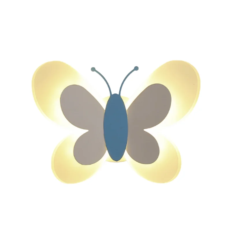 

A21Q-Светодиодный настенный светильник с бабочкой 14 Вт, 85-265 В, лампа для детской спальни, современные настенные светильники с бабочкой