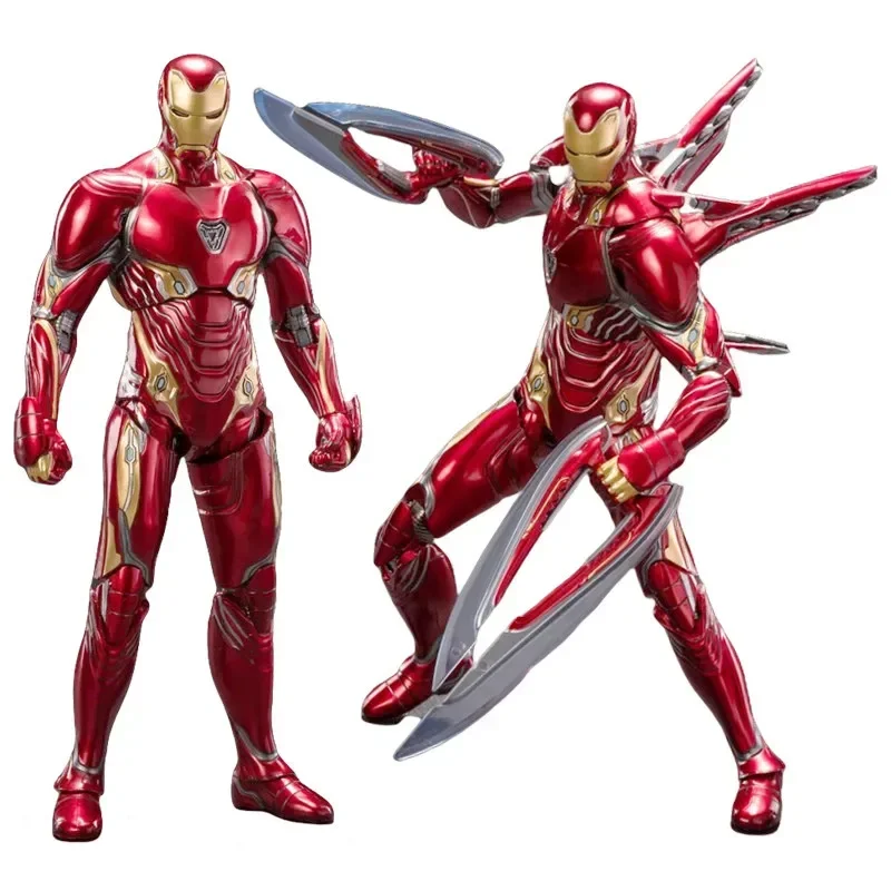 In Stock ZD Marvel Avengers Toys Iron Man MK50 Anime Action Figure Nanometre Laser Cannon War Armor Joint Movable Doll Toy Gift