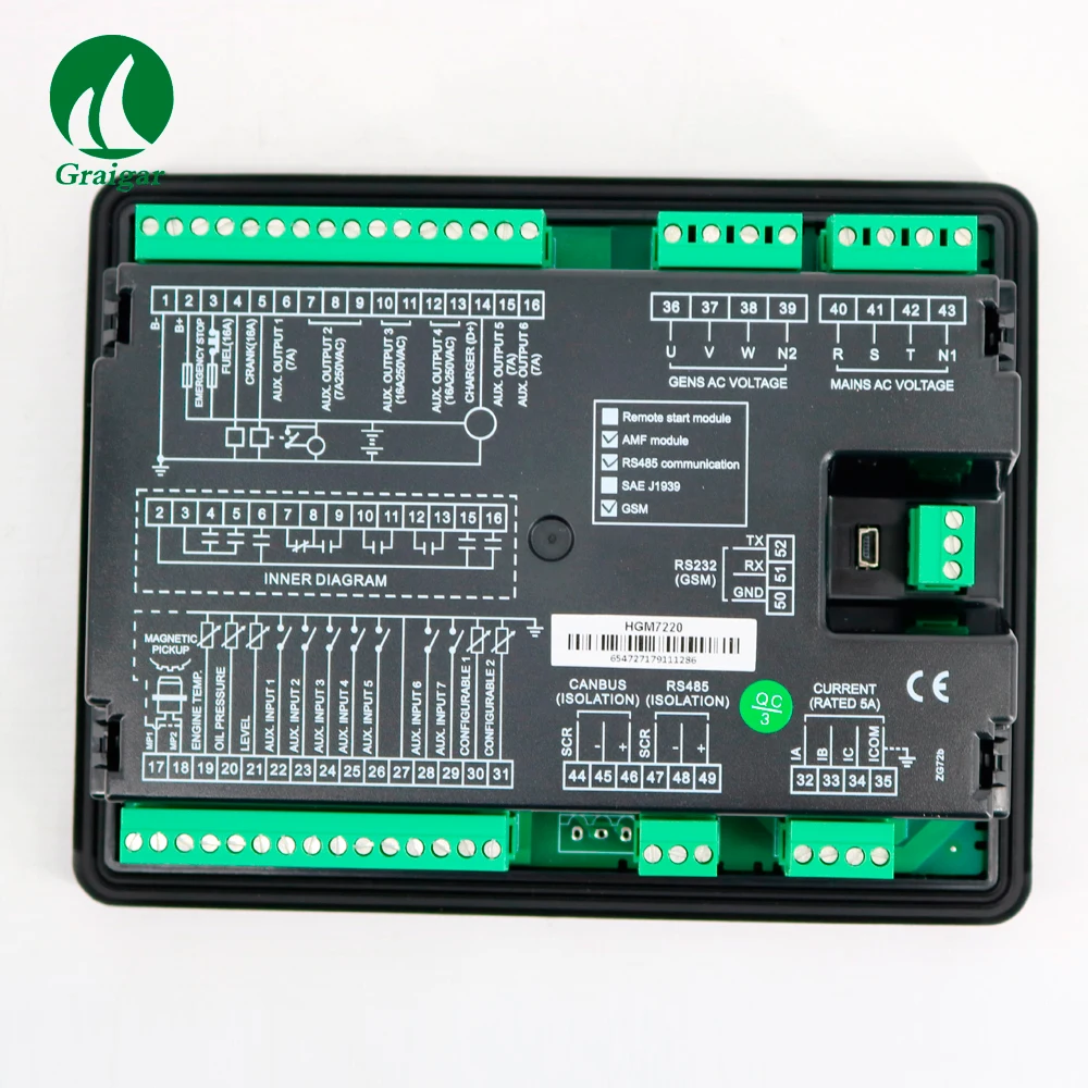 SmartGen HGM7220 발전기 컨트롤러