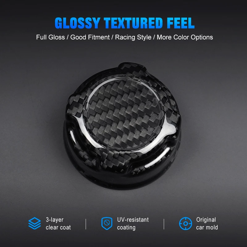 Dry Carbon Fiber Coolant Reservoir Cap For Fiat 500 Abarth 595 695 Trim Cover Radiator Cap Cover Exterior Decoration Accessory view 4