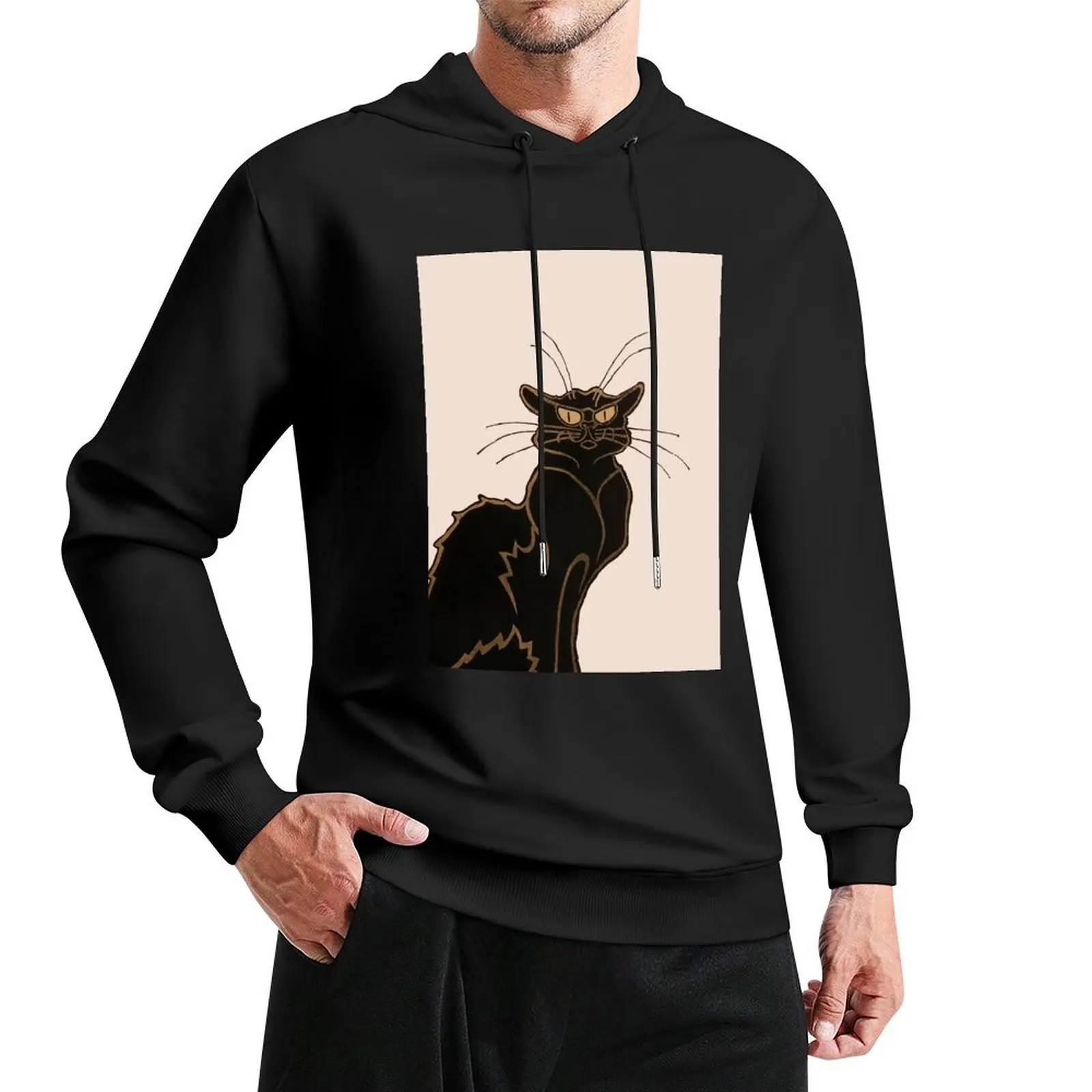 

Steinlen- Soon the Black Cat Tour Pullover Hoodie korean style clothes men wear mens clothing mens clothes man hoodie