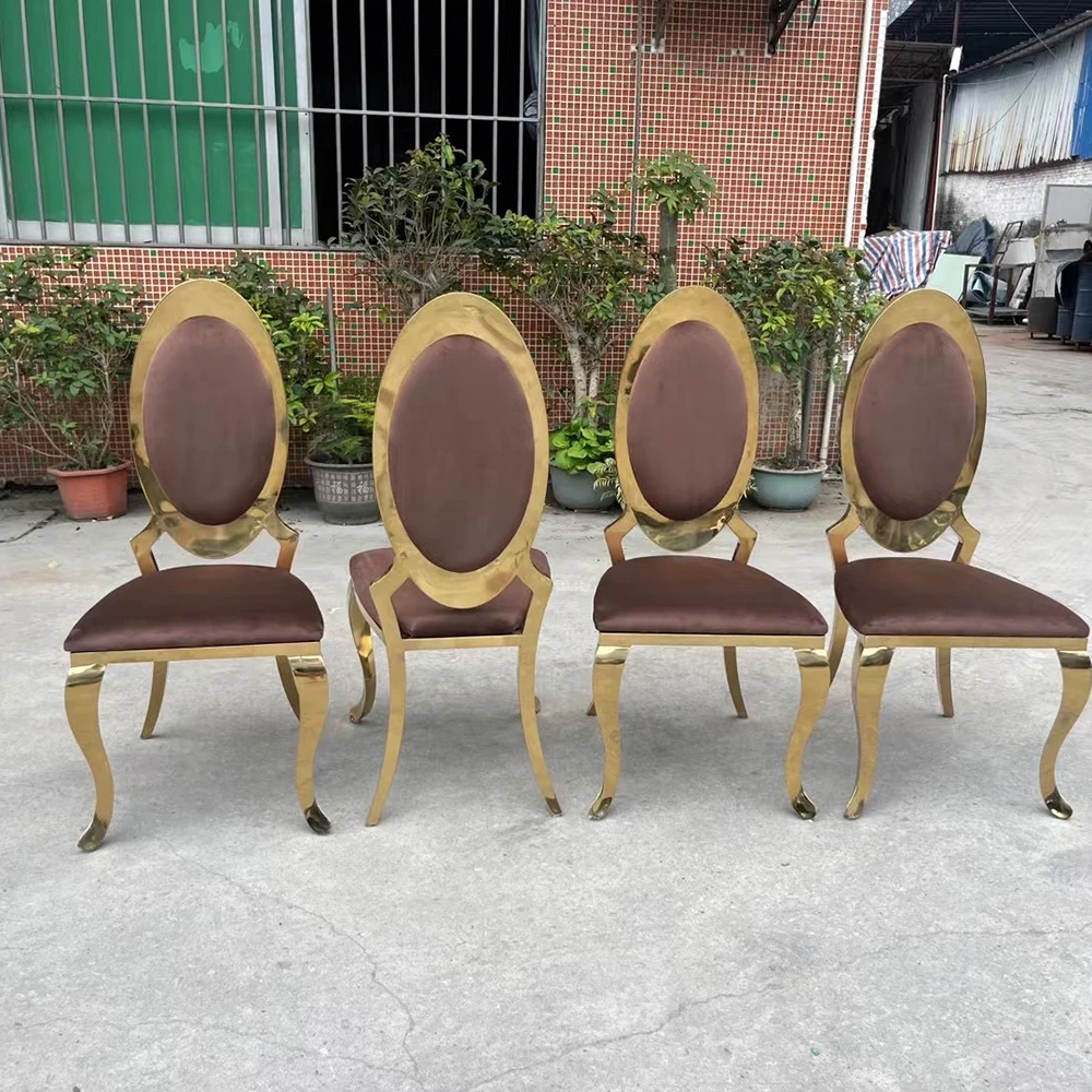 Party Outdoor Wedding Event Banquet Wedding Gold O Back Chairs Luxury Chairs For Wedding Reception