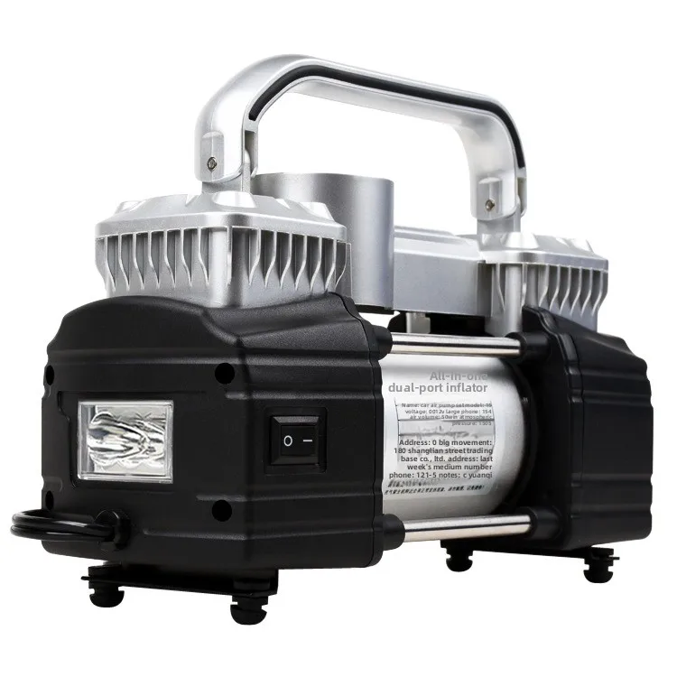 Multifunctional SUV Car Air Pump Double Cylinder High Pressure High Power Electric Vehicle Tire Inflation Analog