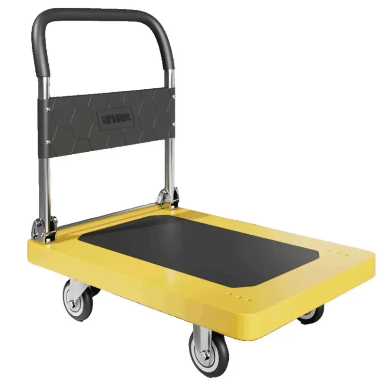 شاحنة عربة، شاحنة مسطحة ذات ألواح فولاذية، عربة سحب منزلية صامتة قابلة للطي، عربة قابلة للطي بأربع عجلات