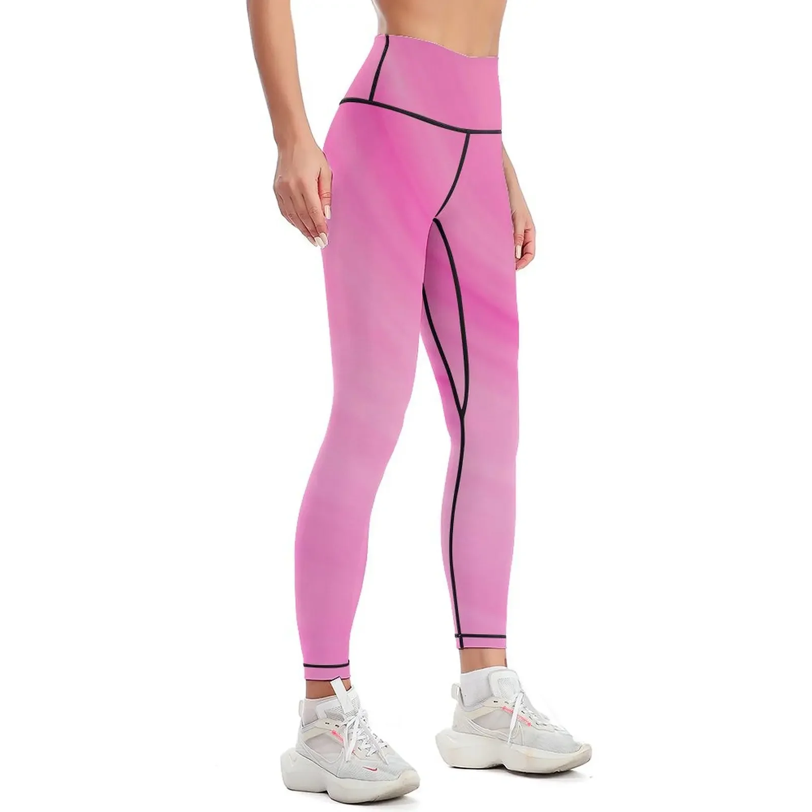 Elegant Hot Pink Marble Swirls Leggings legings for fitness Tight fitting woman Womens Leggings