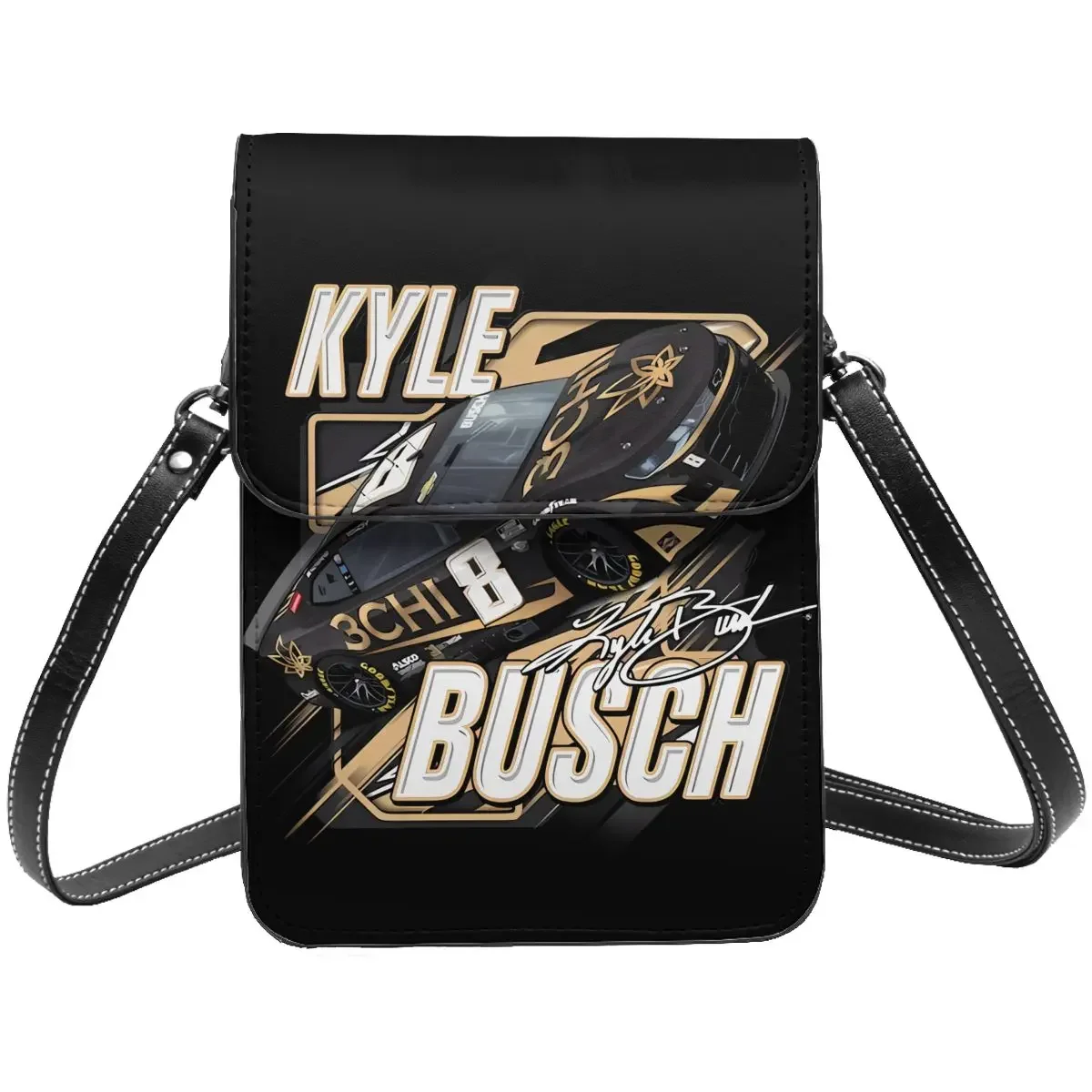 Kyle Busch 8 portefeuille à bandoulière sac pour téléphone portable sac à bandoulière sac à main pour téléphone portable sangle réglable