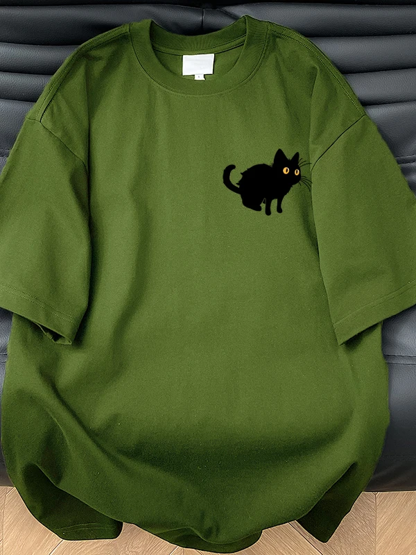 

Повседневная, забавная, милая брендовая футболка унисекс с коротким рукавом для летнего отдыха, универсальная, стильная, с круглым вырезом, стандартной длины