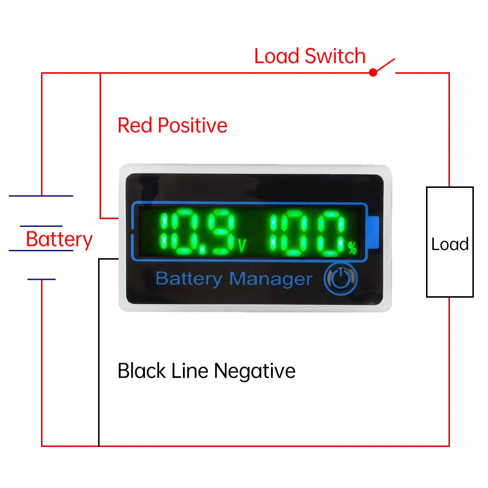 DC 8-120V LED Car Acid Lead Lithium Battery Capacity Indicator Digital Voltmeter Voltage Tester Monitor 12V 24V 36V 48V