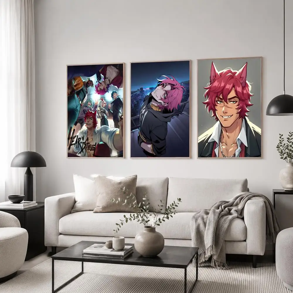 Virtual Band HEARTSTEEL Poster Classic Poster HD Art Sticky Wall Waterproof Home Living Room Bedroom  Aesthetic Decoration