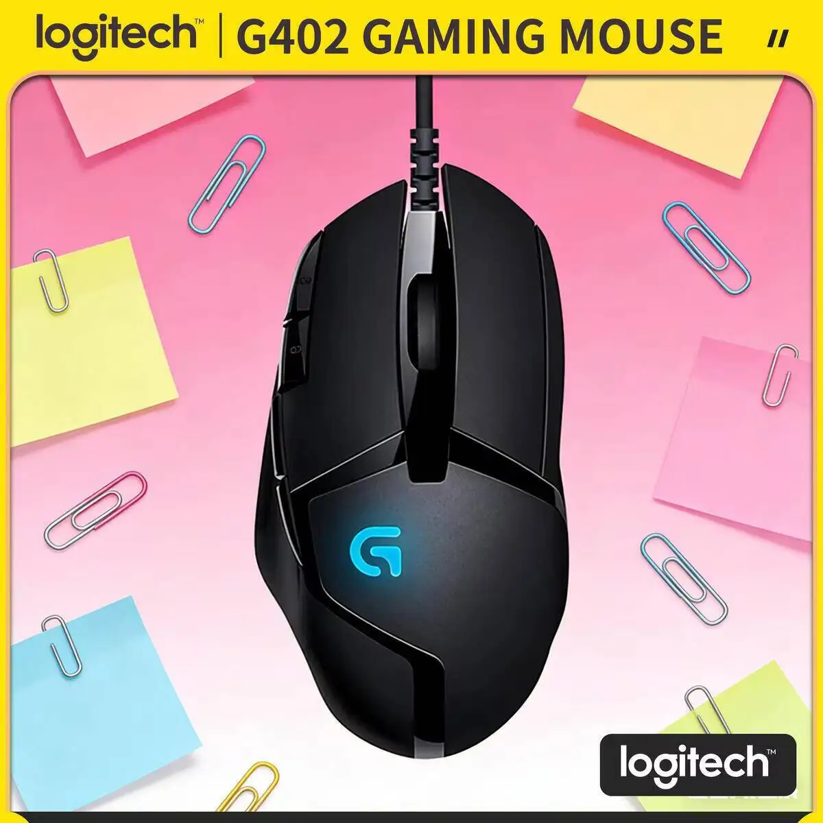 

Игровая мышь Logitech G402: 500 DPI, 8 настраиваемых кнопок, 4 уровня DPI, 32-битный процессор, отклик 1 мс для геймеров