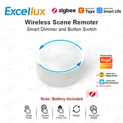 Tuya ZigBee Smart Knob Switch Dimmer Wireless Scene Linkage Push Button Light Automation Scenario Remoter Support For Smart Life