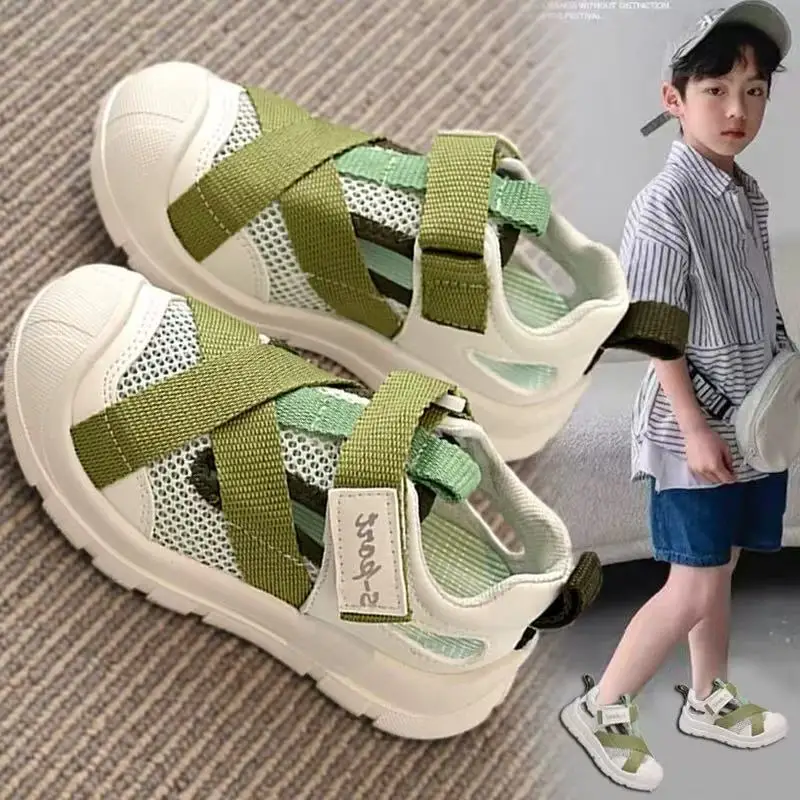 أحذية رياضية صيفية للأطفال من نسيج شبكي قابلة للتنفس للأولاد والبنات أحذية للأطفال الصغار أحذية رياضية عصرية للأطفال