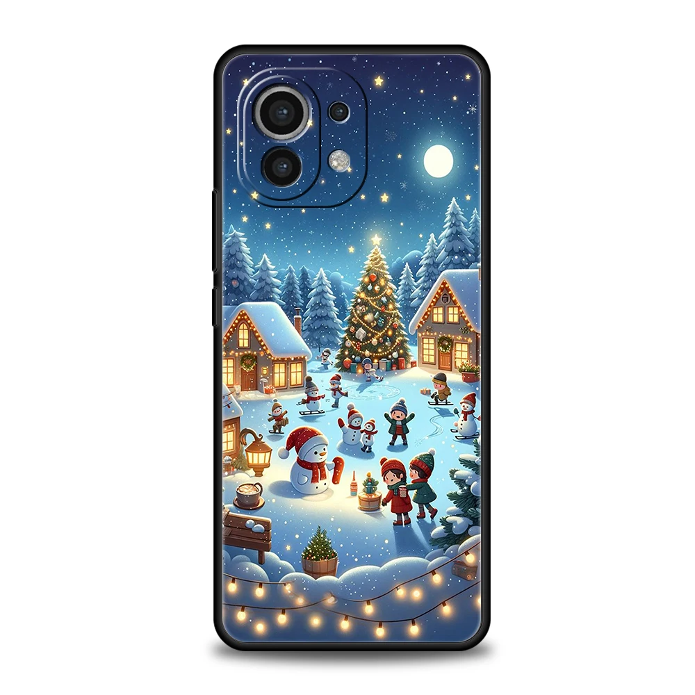 New Year Christmas Phone Case Cover for Xiaomi Mi 15 14 13 12 11 Ultra 14T 13T 12T 11T 10T Pro Lite 5G Shockproof Silicone Capas