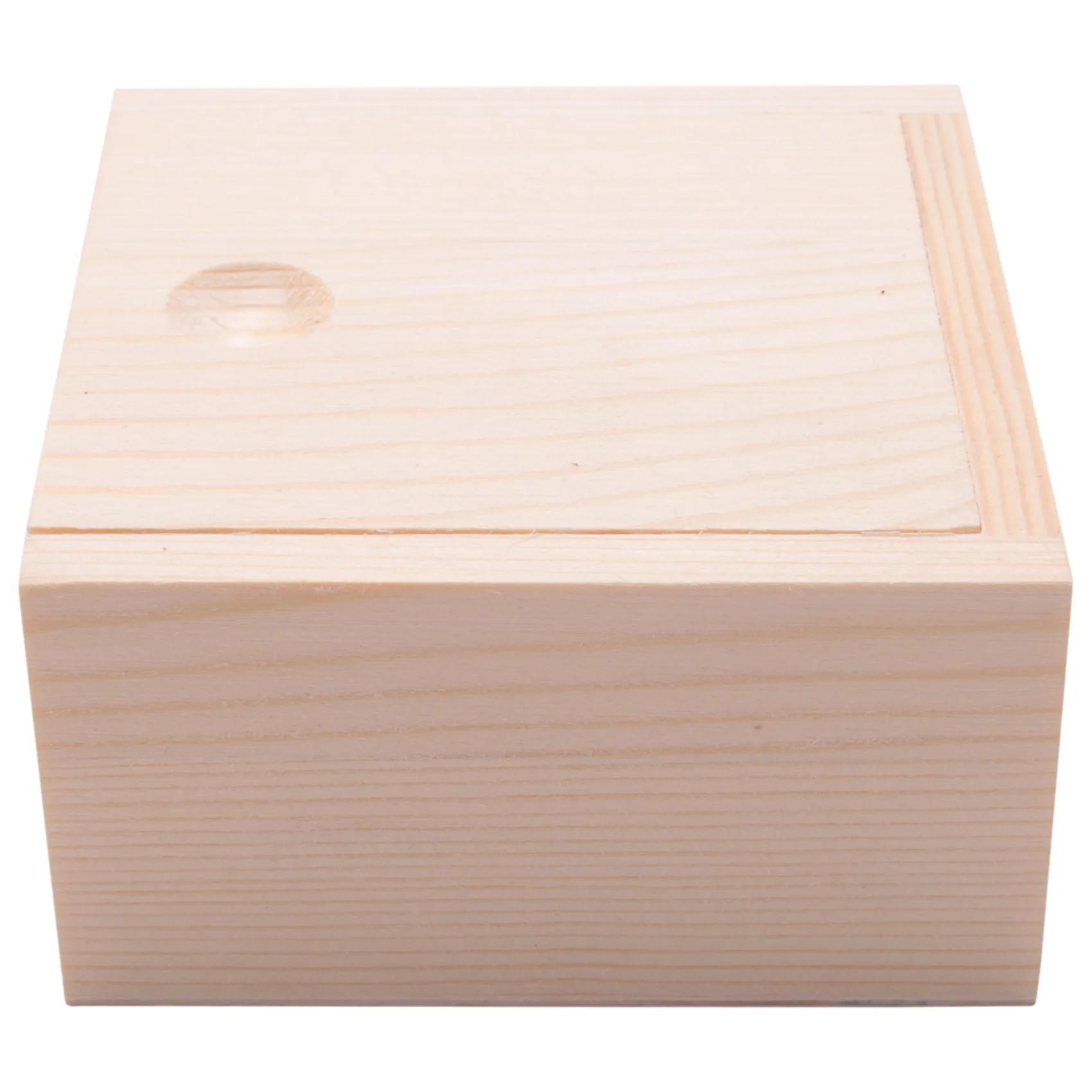 Small Plain Wooden Storage Box Case for Jewellery Small Gadgets Gift Wood color