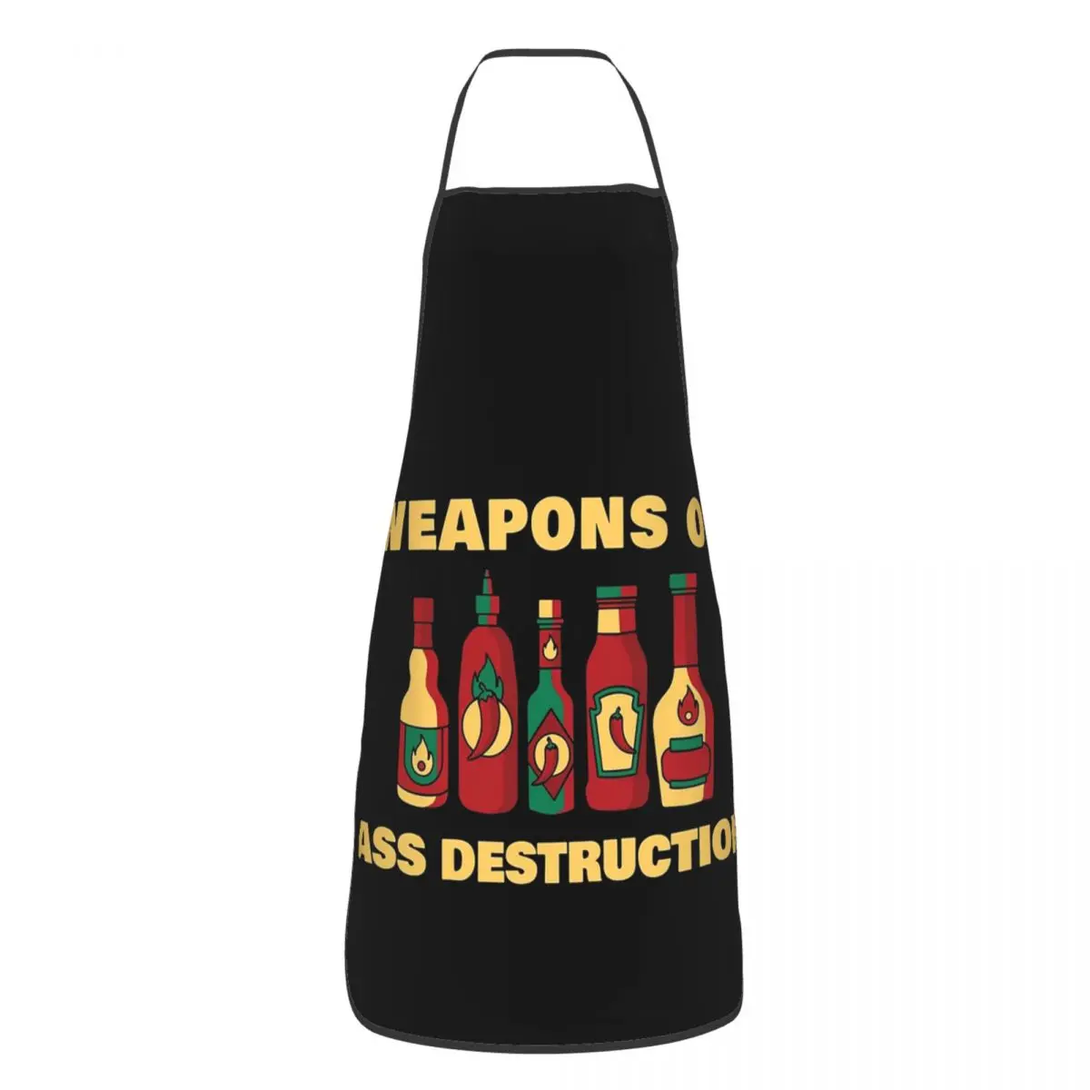 Chili Head Hot Sauce Weapons Of Ass Destruction Aprons Chef Cooking Baking Tablier Waterproof Bib Kitchen Cleaning Pinafore Men