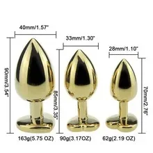 Plugue Anal de Aço Inoxidável, Plugue Anal Removível, Crystal Buttplug, Estimulador, Brinquedos Sexuais Anal, Massageador de Próstata, Dildo