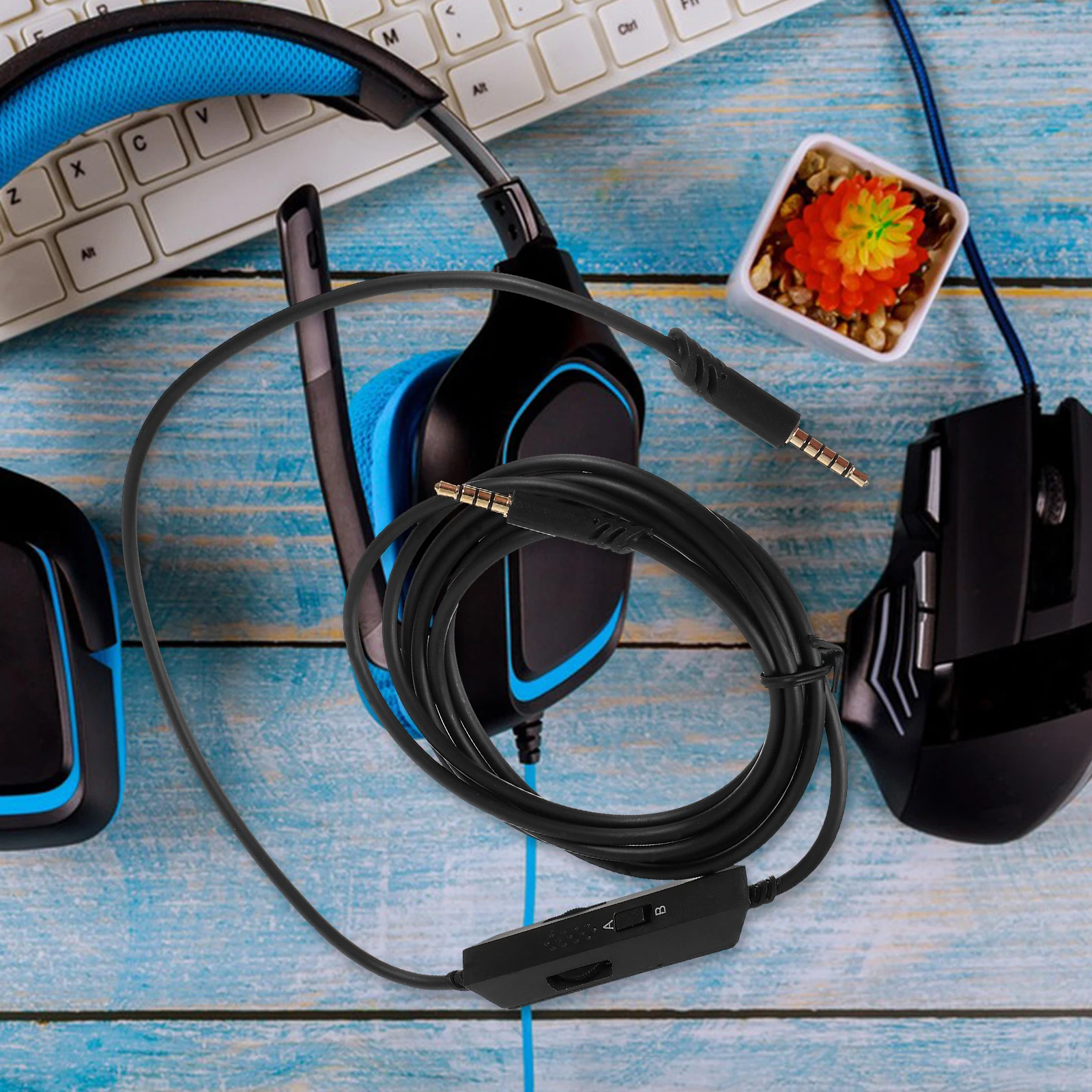 

Gaming Headset Audio Extension Cable Inline Mute Control Compatible With Astro A40 2M Long Microphone For