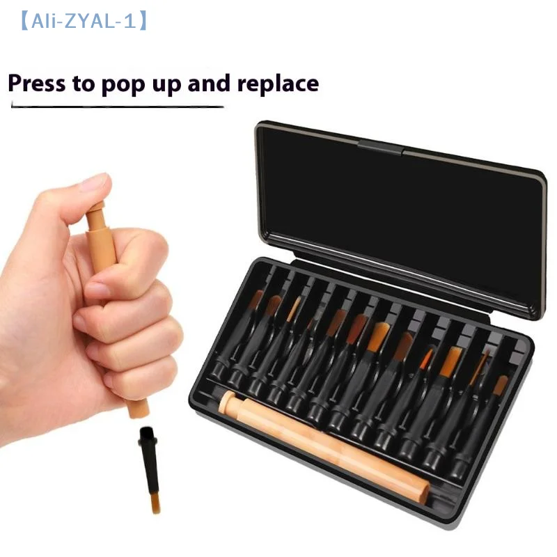 【ZYAL-1】12Pcs/Set Disposable Nail Polish Brush Pen Can Replacement Head Brush Nail Brush Liquid Applicators Phototherapy